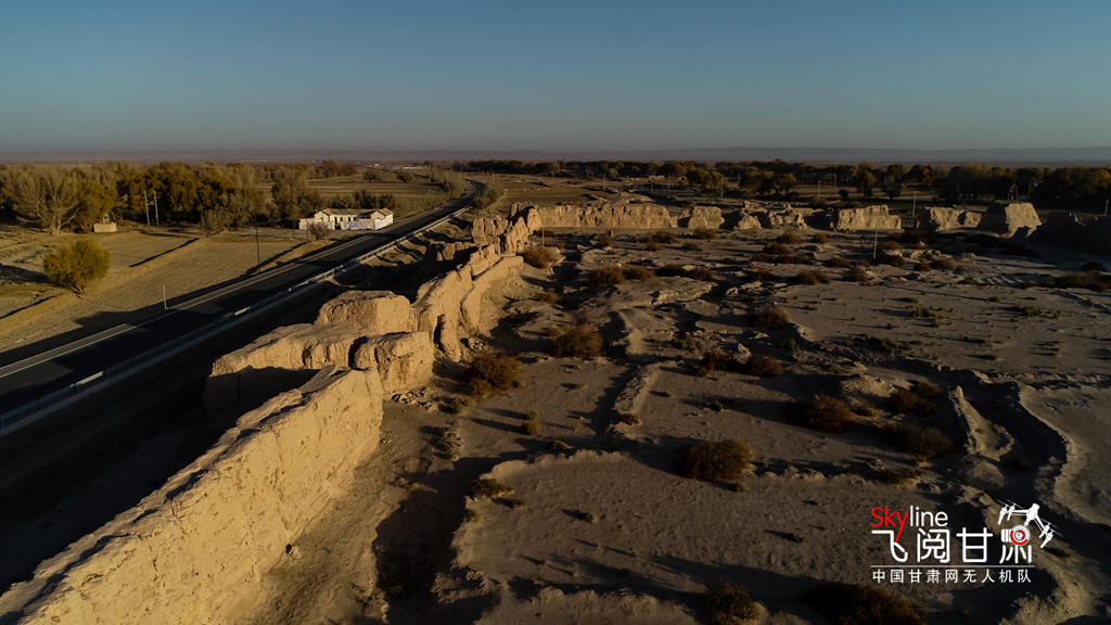 A scenic view of Jiuquan Pochengzi Yizhi
