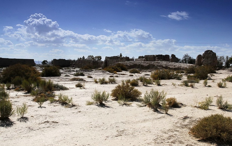 A scenic view of Jiuquan Pochengzi Yizhi