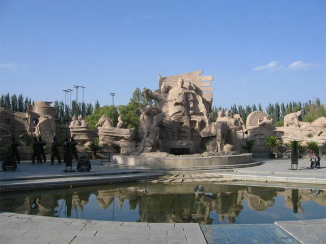 A scenic view of Jiuquan Tashi Muqun