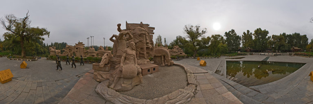 A scenic view of Jiuquan Tashi Muqun