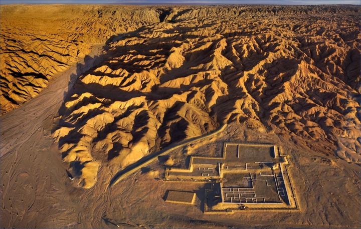 A scenic view of Jiuquan Xuanquanzhi Yizhi