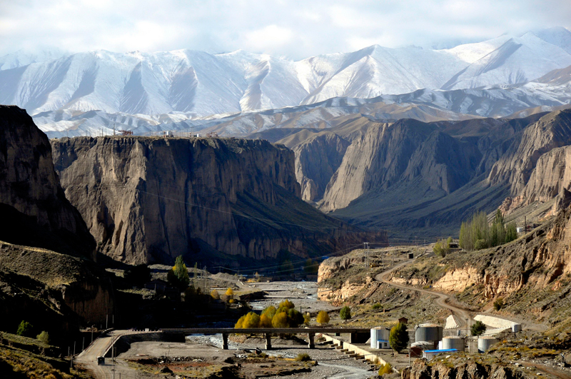 A scenic view of Jiuquan Yumen Youtian Laoyijing