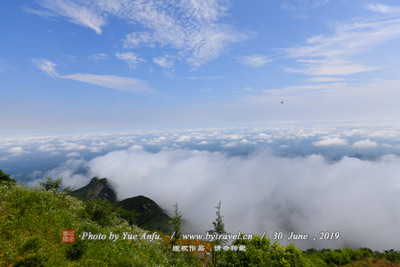 A scenic view of Jixi Guokuishan Shancheng Yizhi