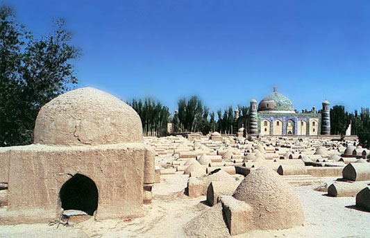 A scenic view of Kashgar Aba Hejia Mazha Mu