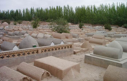 A scenic view of Kashgar Aba Hejia Mazha Mu