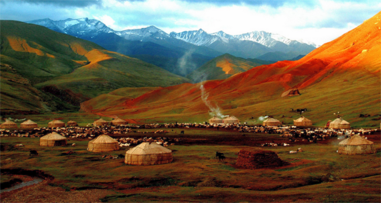 A scenic view of Kizilsu Aibi Aijiemu Mazha