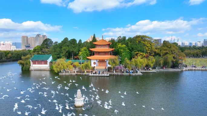 A scenic view of Kunming Daguanlou