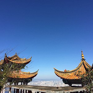 A scenic view of Kunming Zhenqingguan Gujianzhuqun