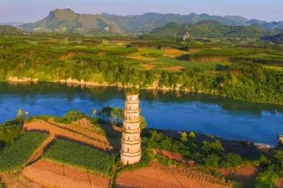 A scenic view of Laibin Wuxuan Liushi Zhuangyuan