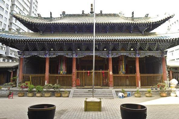 A scenic view of Lanzhou Fu Chenghuangmiao