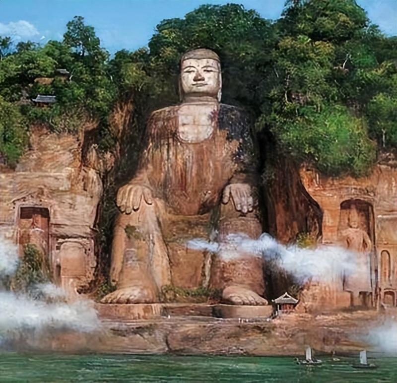 A scenic view of Leshan Dafo
