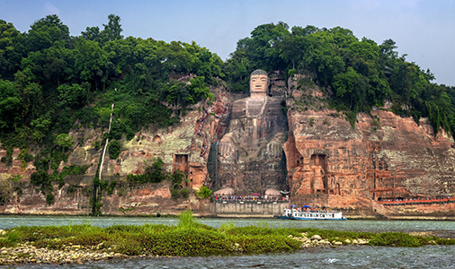 A scenic view of Leshan Dafo
