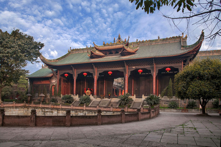 A scenic view of Leshan Jianwei Wenmiao