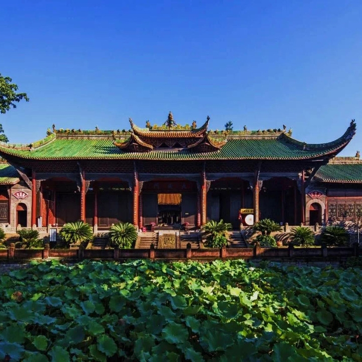 A scenic view of Leshan Jianwei Wenmiao