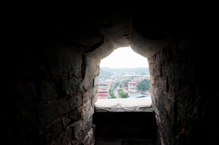 A scenic view of Leshan Sanjiang Baita