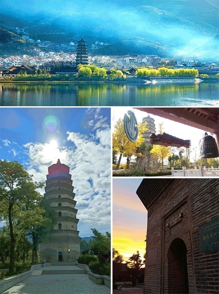 A scenic view of Lianyungang Haiqingsi Ta