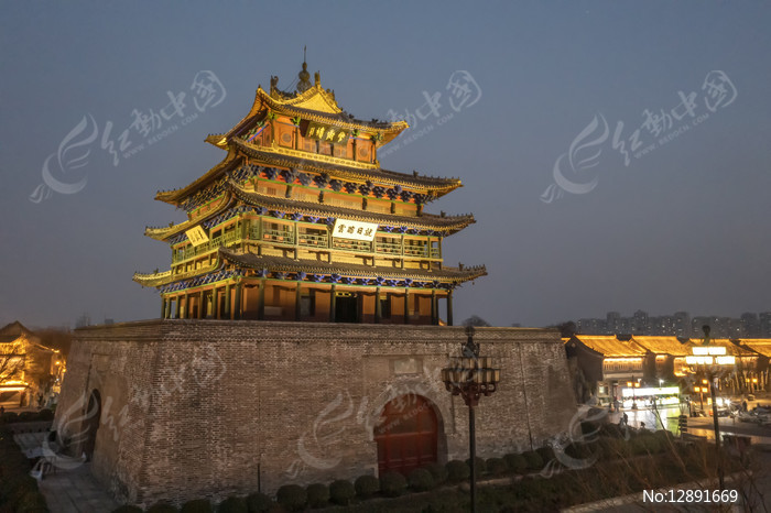 A scenic view of Liaocheng Guangyue Lou