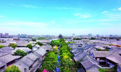 A scenic view of Liaocheng Guangyue Lou