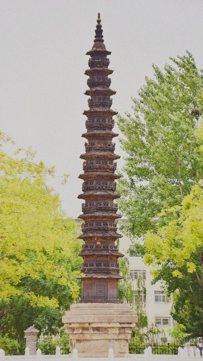 A scenic view of Liaocheng Longxingsi Tieta