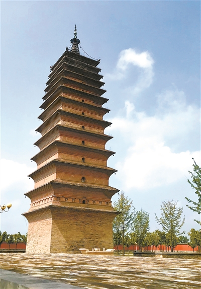 A scenic view of Liaocheng Xingguo Si Ta