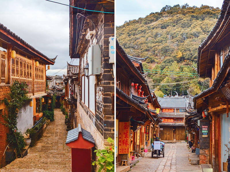 A scenic view of Lijiang Qina Gujianzhuqun