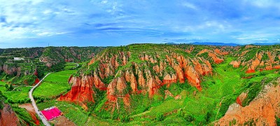A scenic view of Linfen Dahekou Site