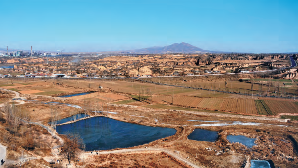 A scenic view of Linfen Dahekou Site