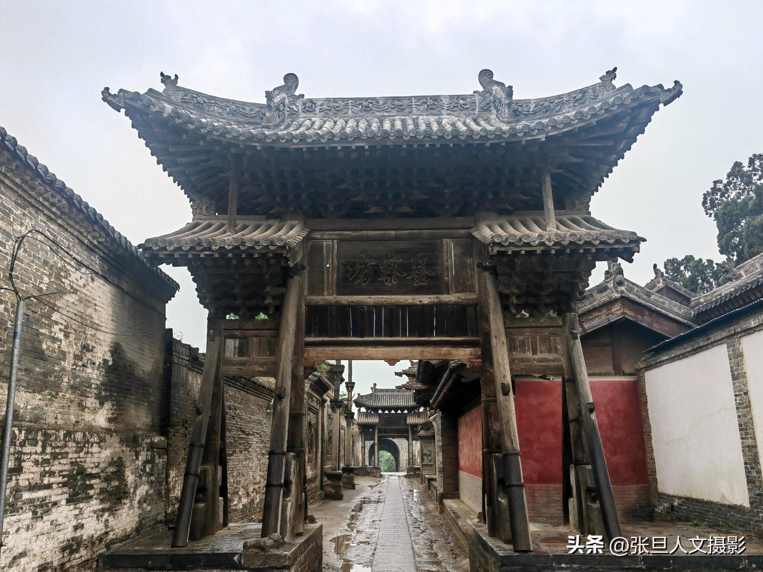 A scenic view of Linfen Fen Cheng Ancient Buildings