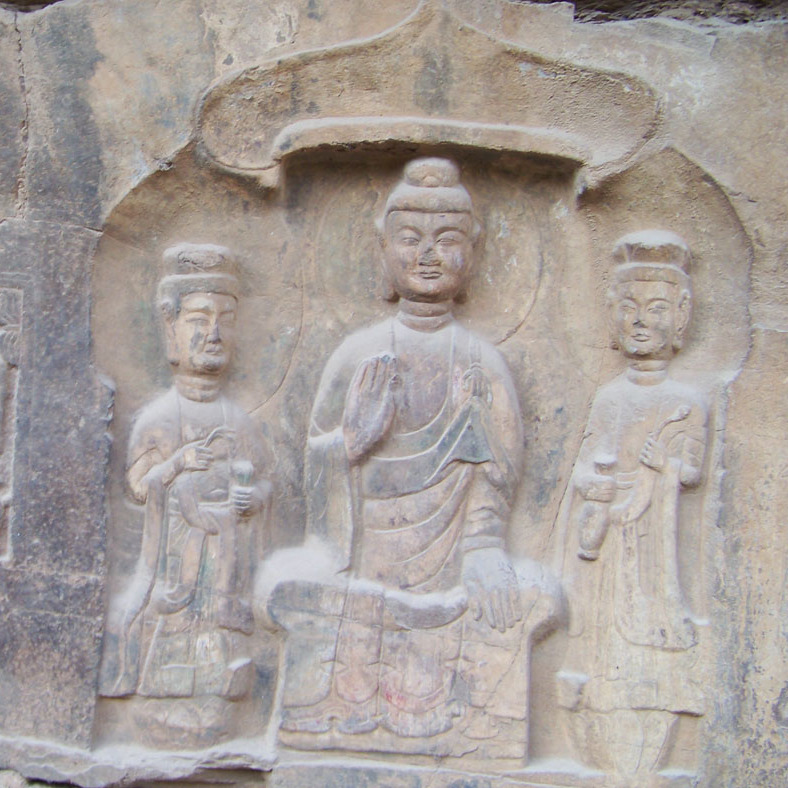 A scenic view of Linfen Guajiashan Cliff Statue
