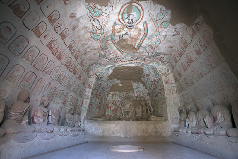 A scenic view of Linfen Qilijiao Thousand Buddha Grottoes