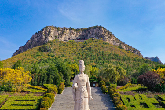 A scenic view of Linfen Wahuang Miao