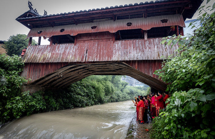 A scenic view of Lishui Chuzhou Langqiao