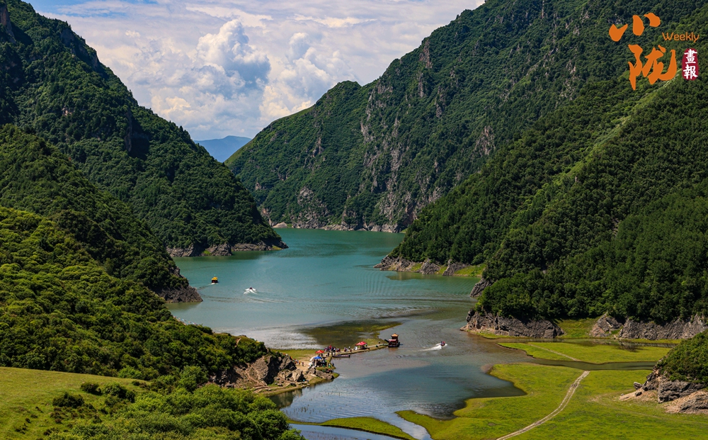 A scenic view of Longnan Lichuan Zhuanta
