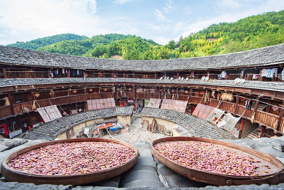 A scenic view of Longyan Fujian Tulou