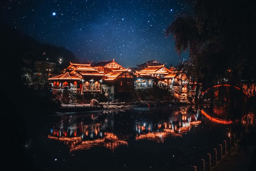 A scenic view of Longyan Tingzhou Chengqiang
