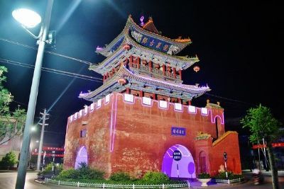 A scenic view of Luliang Dawu Drum Tower