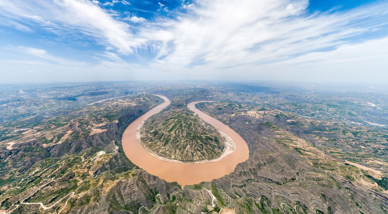 A scenic view of Luliang Donglongguan Tomb Group
