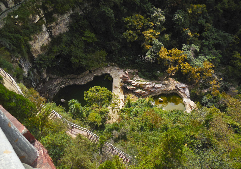A scenic view of Luliang Shanshen Yu Thousand Buddha Grottoes