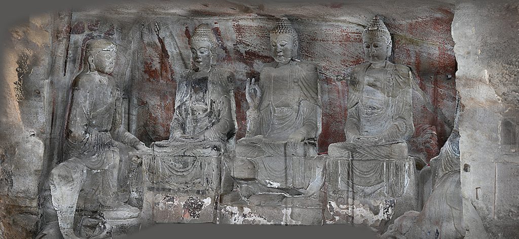 A scenic view of Luliang Shushi Fo Cliff Statue