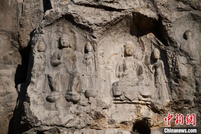 A scenic view of Luliang Shushi Fo Cliff Statue