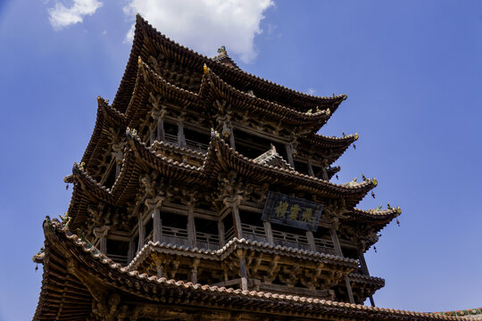 A scenic view of Luliang Xingdongyuan Dongyue Temple