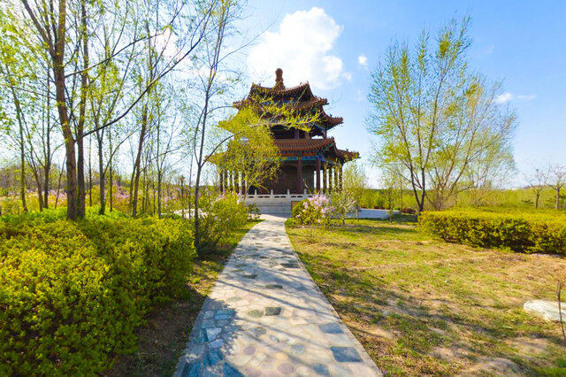 A scenic view of Luliang Yiju Temple