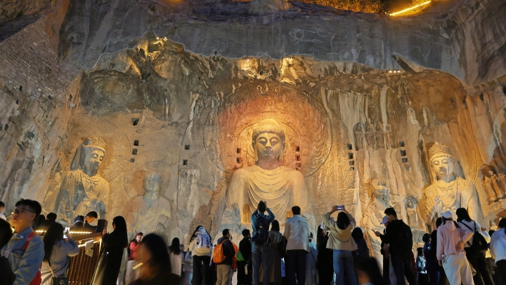 A scenic view of Luoyang Shuiquanshiku