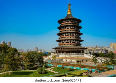 A scenic view of Luoyang Wuhuasita
