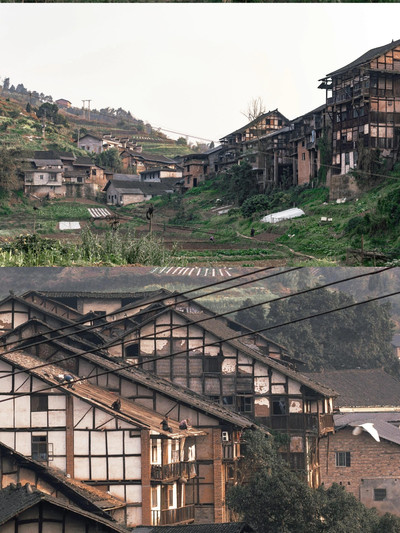 A scenic view of Luzhou Fubao Gujianzhuqun