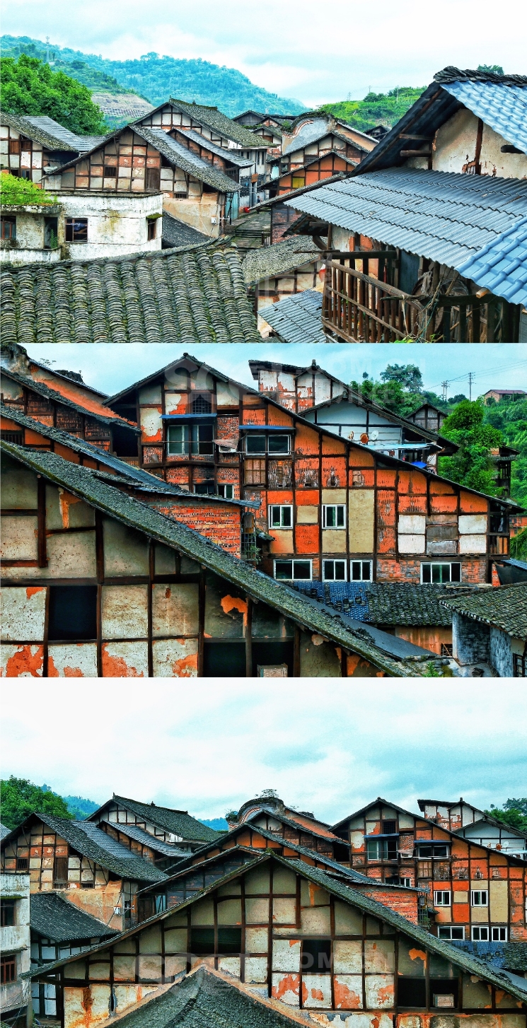 A scenic view of Luzhou Fubao Gujianzhuqun