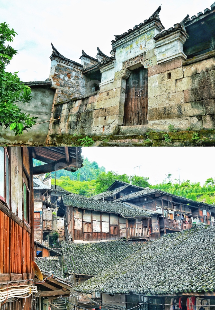 A scenic view of Luzhou Fubao Gujianzhuqun