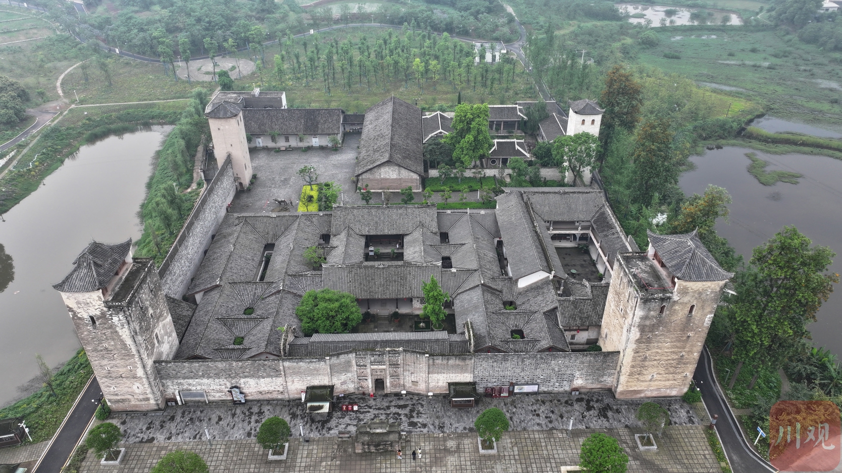 A scenic view of Luzhou Luxian Qushi Zhuangyuan
