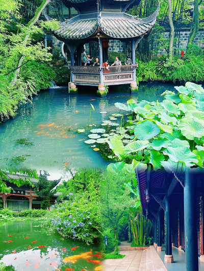A scenic view of Meishan Ganquansi