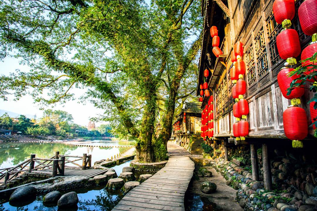 A scenic view of Meishan Zengjiayuan